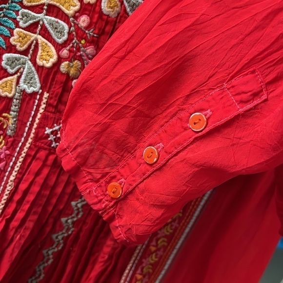 JOHNNY WAS PEASANT EMBROIDERED FLOWY DRESS SIZE SMALL - Picture 7 of 7